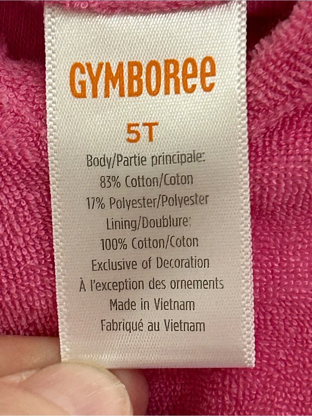 Gymboree Flamingo Hooded Terry Cloth Cover-Up Dress Size 5T EUC